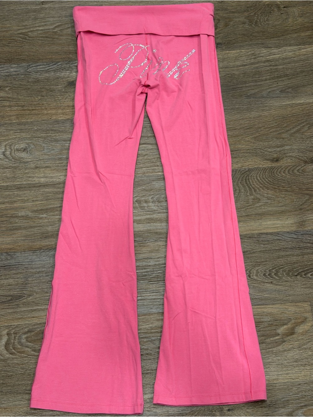 PINK Victoria's Secret Hot Pink Logo Leggings & Crop Tank Set - Picture 4 of 9